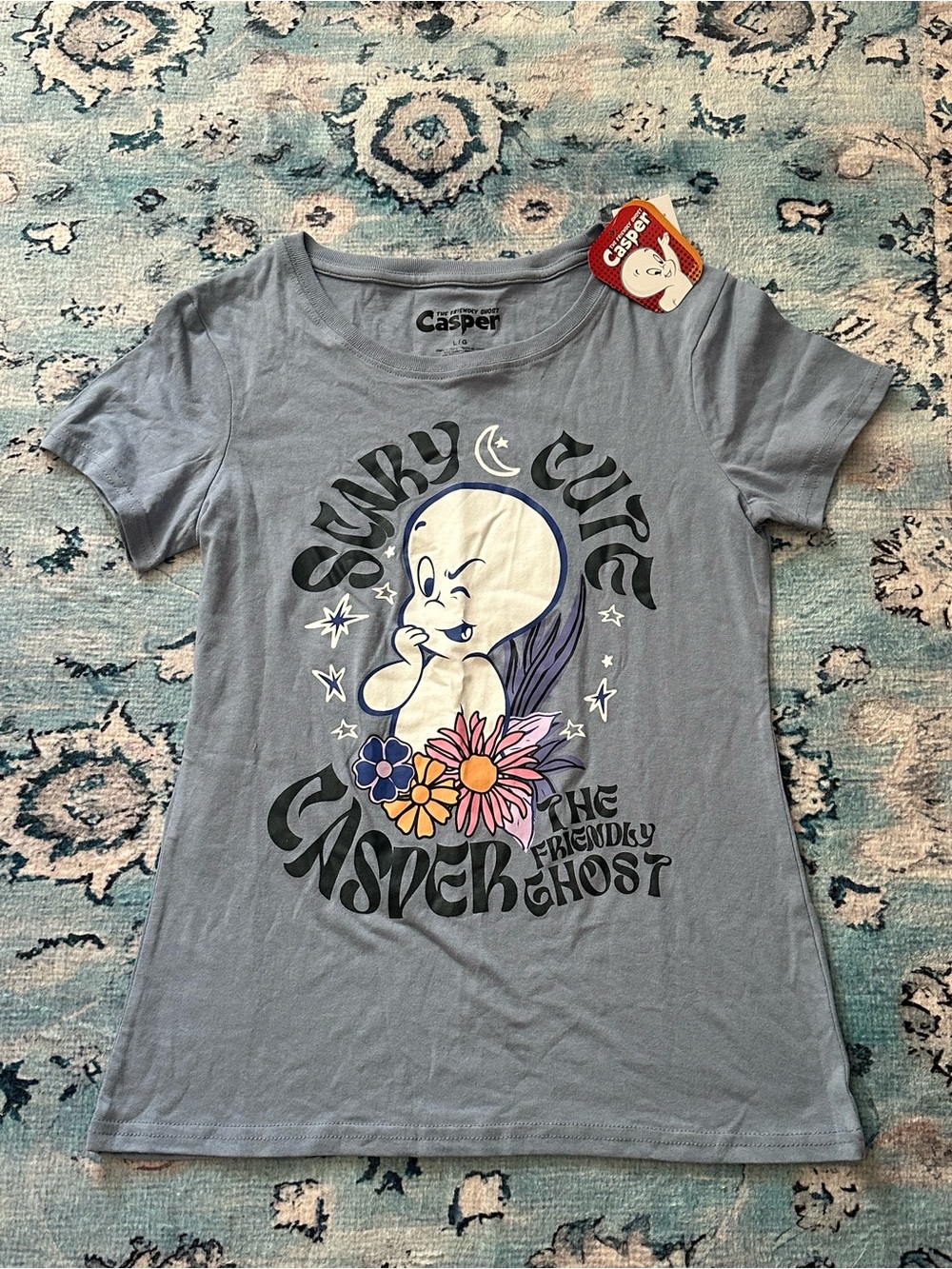 Women’s Casper the Ghost Graphic Fitted Tee Size Large